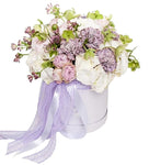 Lavender and White Hat Box