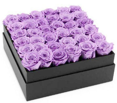Lavender Roses Signature Box - Flowers Box London