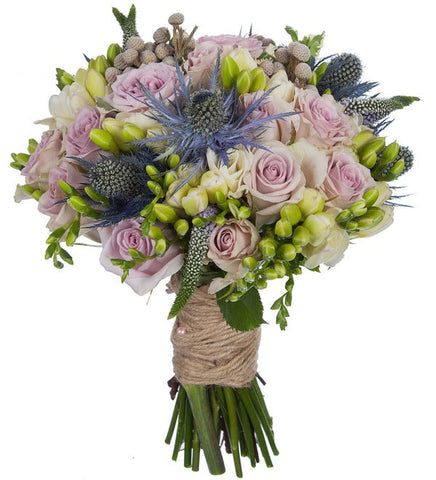 Lavender Roses with Freesias Bridal Bouquet