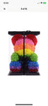 LED Rainbow Rose Teddy Bear - Flowers Box London