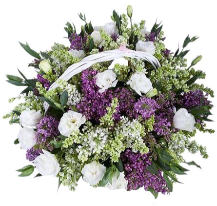 Lilac with Lisianthus Basket