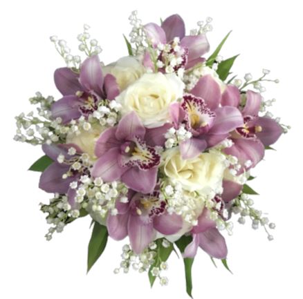 Lily of Valley with Cymbidium Orchids Bouquet