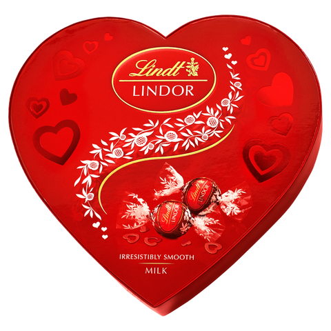 Lindt Lindor Milk Chocolate Heart Gift Box 200g