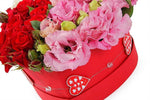 Lisianthus and Spray Roses Heart Box
