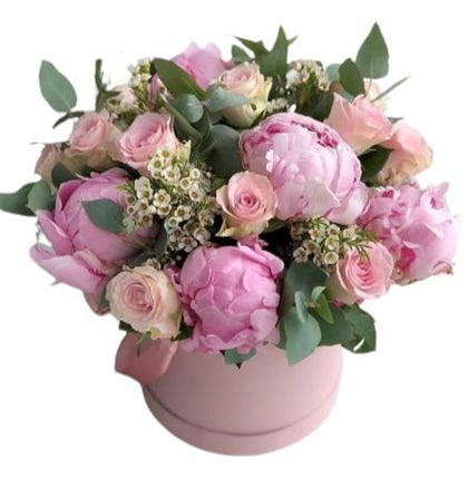 Love Peonies and Roses Box - Flowers Box London