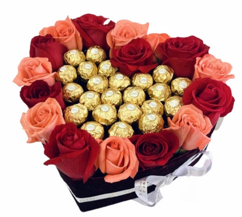 Lovely Roses Box and Chocolates
