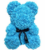 Luxury Blue Rose Teddy Bear - Flowers Box London
