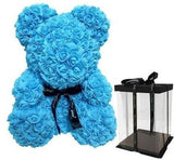 Luxury Blue Rose Teddy Bear - Flowers Box London