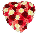 Luxury Colored Roses Heart - Flowers Box London
