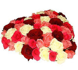 Luxury Colored Roses Heart - Flowers Box London