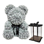 Luxury Grey Rose Teddy Bear - Flowers Box London