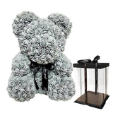 Luxury Grey Rose Teddy Bear