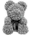 Luxury Grey Rose Teddy Bear - Flowers Box London