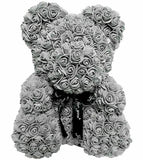Luxury Grey Rose Teddy Bear - Flowers Box London