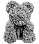 Luxury Grey Rose Teddy Bear