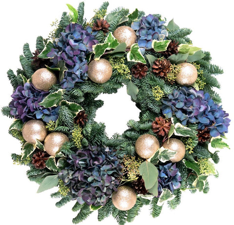 Luxury Hydrangea Christmas Wreath