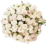 Luxury Ivory Spray Roses Bouquet - Flowers Box London