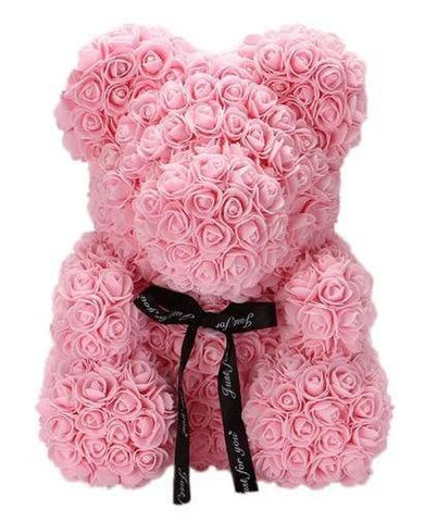 Luxury Light Pink Rose Teddy Bear - Flowers Box London