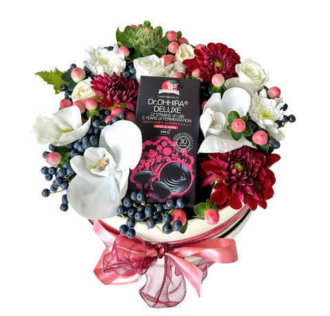 Luxury Mixed Flowers and Japanese Supplements Box