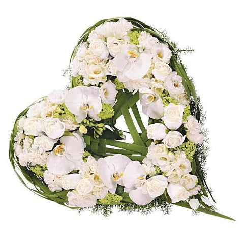 Luxury Modern White Open Heart - Flowers Box London