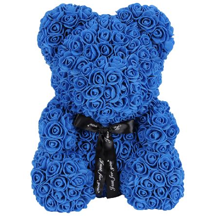 Luxury Navy Rose Teddy Bear