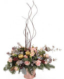 Luxury Pastel Pink Festive Hat Box - Flowers Box London