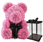 Luxury Pink Rose Teddy Bear - Flowers Box London