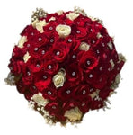 Luxury Red and White Diamond Bouquet - Flowers Box London