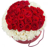 Luxury Red Roses Heart in Box - Flowers Box London
