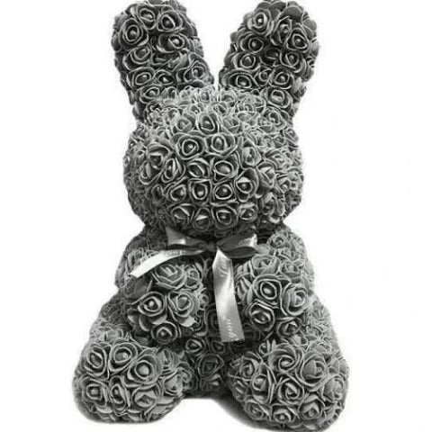 Luxury Rose Grey Rabbit - Flowers Box London