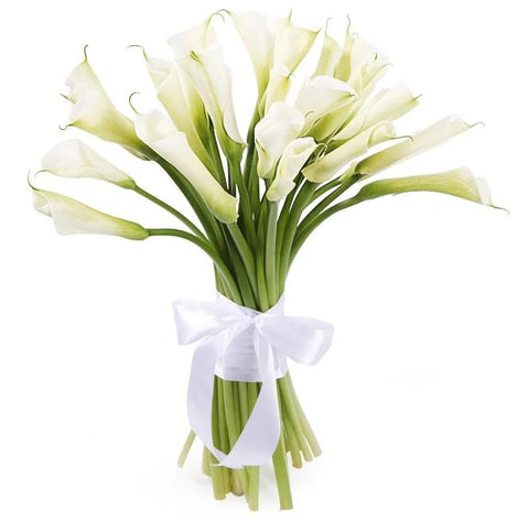 Luxury White Calla Lily Bridal Bouquet - Flowers Box London