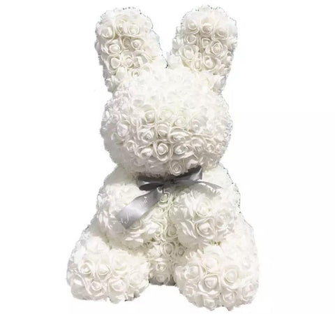 Luxury White Rose Rabbit