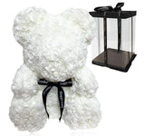 Luxury White Rose Teddy Bear