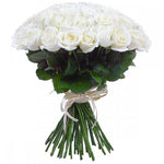 Luxury White Roses Bouquet - Flowers Box London