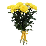 Magnum Yellow Chrysanthemum Bouquet - Flowers Box London