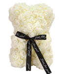 Mini Luxury Cream Rose Teddy Bear - Flowers Box London