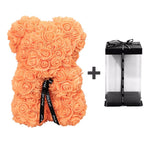Mini Luxury Orange Rose Teddy Bear
