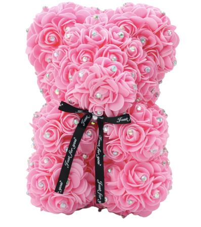 Mini Luxury Pink with Diamonds Rose Teddy Bear