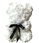 Mini Luxury White Rose Teddy Bear