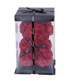 Mini Luxury Wine Red Rose Teddy Bear - Flowers Box London