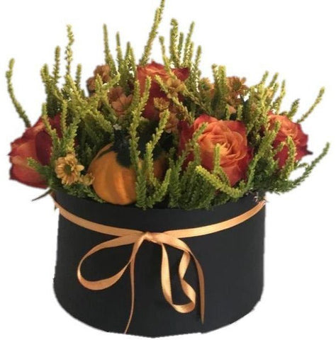 Mini Pumpkin and Heather Arrangement - Flowers Box London