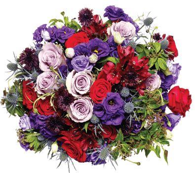 Mistical Burgundy Opal Bouquet - Flowers Box London
