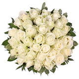 Misty White Roses Box - Flowers Box London