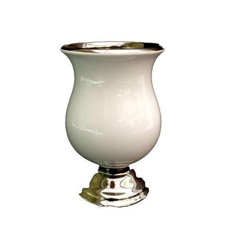Modern Vase Silver / White