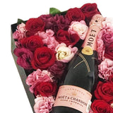 Moet in Blooms Gift Box - Flowers Box London