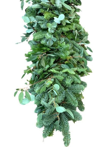 Natural Green Garland with Eucalyptus - Flowers Box London