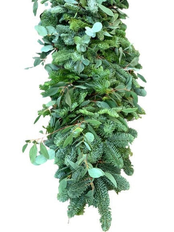 Natural Green Garland with Eucalyptus