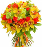 Orange and Yellow Spring Bouquet - Flowers Box London