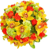 Orange and Yellow Spring Bouquet - Flowers Box London