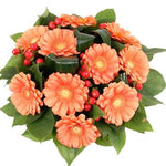 Orange Gerbera with Red Hypericum